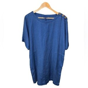 J. Jill Pure Jill Indigo Shirt Dress Size: M